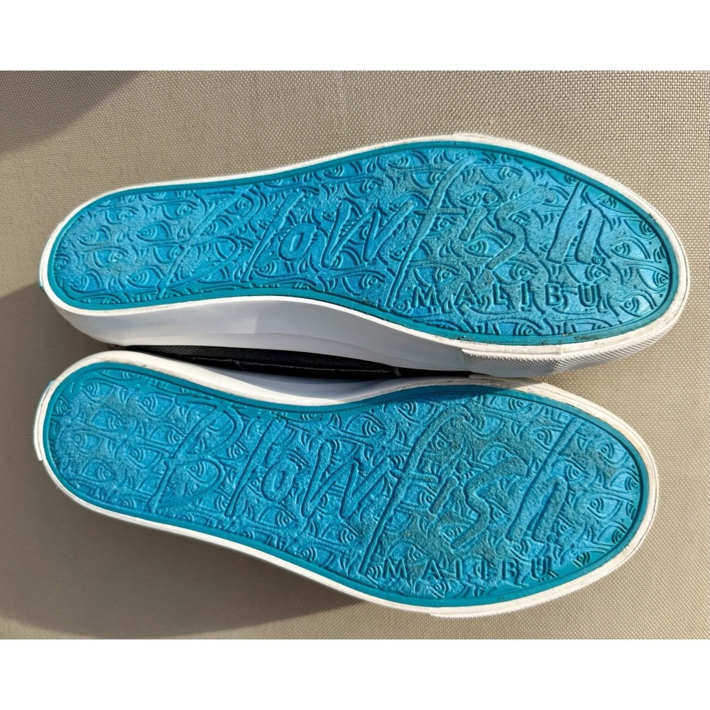 Blowfish Malibu Gray Canvas W7 Slip-On Low Top Sneakers Rubber Outsole - Picture 6 of 7